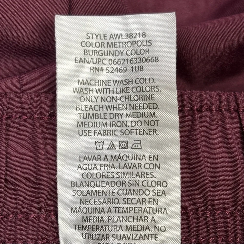 Athletic Works XL 16-18‎ Athletic Shorts Burgundy Lined Elastic Waist Activewear